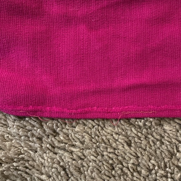 VTG 1930’s 1940’s Magenta Wool Chevron Scarf - Picture 10 of 12